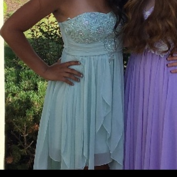 Light Green Formal High- Low Dress - Picture 6 of 6